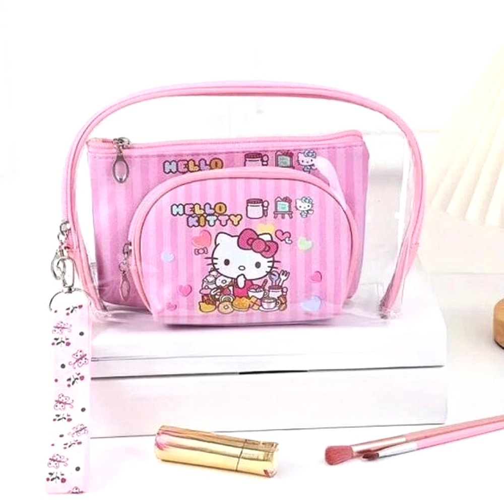 NEW! Set of 3 Hello Kitty Makeup Cosmetic bags